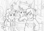 Souvenirs de Gravity Falls - Redraw / Lineart